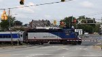 RNCX 1893 leads train 74 across Fayetteville Street